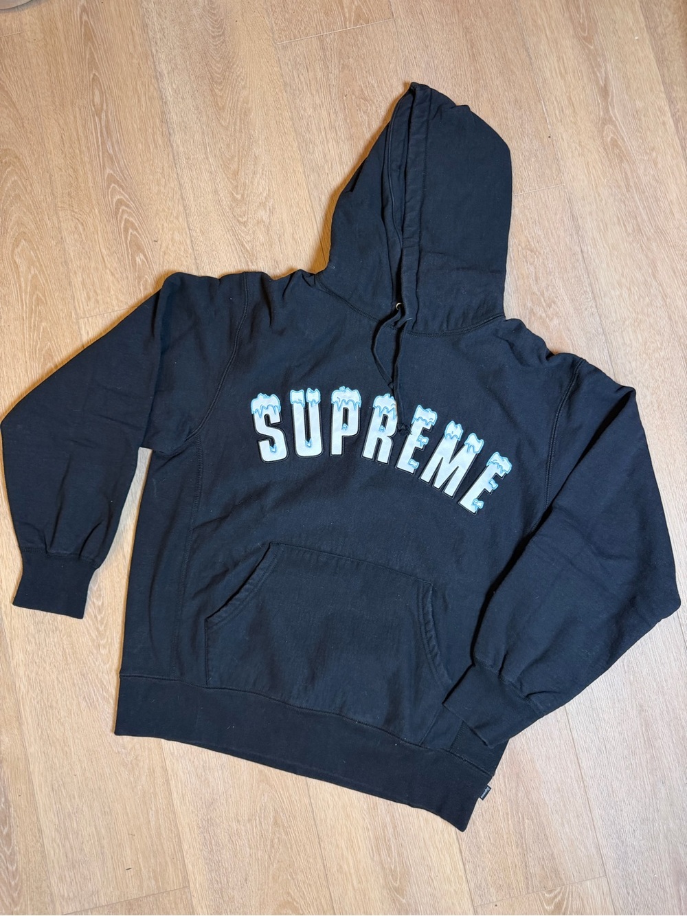 Supreme Icy Arc Hooded Sweatshirt Black Hoodie Medium